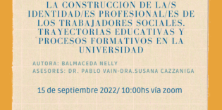 Invitan a  defensa de tesis del Doctorado en Ciencias Humanas y Sociales