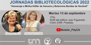 Jornadas Bibliotecológicas 2022. Homenaje a Mirtha Küffer de Hanania y Belarmina Benítez de Vendrell