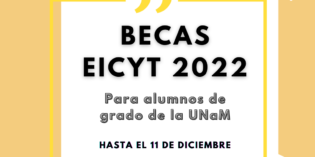 Inició el llamado a Becas EICyT de Investigación para estudiantes de grado