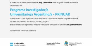 Se lanza el Programa para la Investigacion Universitaria Argentina