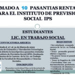 Llamado a Pasantías Rentadas para estudiantes de Trabajo Social