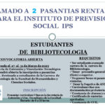 Llamado a Pasantías Rentadas para estudiantes de Bibliotecología