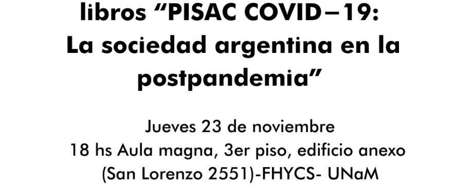 Presentación y entrega del libro PISAC COVID 19 en Humanidades