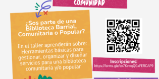 Invitan al taller “Bibliotecas para la Comunidad”