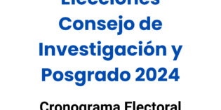 Cronograma electoral elecciones Consejo de Investigación y Posgrado