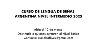 Curso de Lengua de Señas nivel intermedio