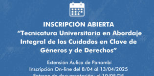Tecnicatura Universitaria en Abordaje Integral de los Cuidados en Clave de Géneros y de Derechos