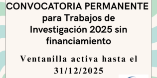 Convocatoria Permanente para Trabajos de Investigación 2025 sin financiamiento