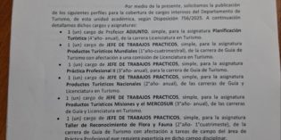 Convocatoria a Cargos Interinos – Departamento de Turismo