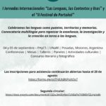 I Jornadas Internacionales “Las Lenguas, Sus Contextos y Usos” y el “II Festival de Portuñol”