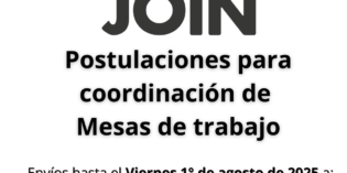 Jornadas Investigadores Iniciales: extensión plazo de postulaciones para coordinadores de Mesas de trabajo