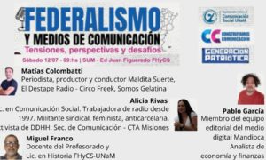 Federalismo y Comunicación en la FHyCS