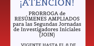 Prórroga para envío de resúmenes ampliados a las Jornadas de Investigadores Iniciales 2025