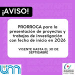 Se extiende el plazo para presentar nuevos proyectos de investigación