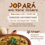 Invitan a “Jopara Anti Karai Octubre” para el miércoles primero
