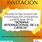 Invitación a participar de la Semana Internacional de la Ciencia