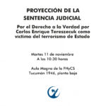 Dictaran sentencia por el derecho a la verdad por el homicidio como crimen de Lesa Humanidad de Carlos Tereszecuk