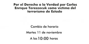 Dictaran sentencia por el derecho a la verdad por el homicidio como crimen de Lesa Humanidad de Carlos Tereszecuk