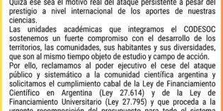 Pronunciamiento del CODESOC