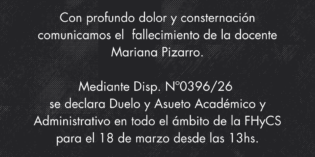 Duelo y Asueto por el fallecimiento de Mariana Pizarro