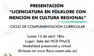 PRESENTAMOS LA “LICENCIATURA EN FOLKLORE CON MENCIÓN EN CULTURA REGIONAL”