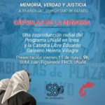 Invitan a participar de la presentación del Proyecto: “Cápsulas de la Memoria”