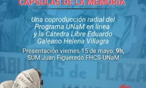 Invitan a participar de la presentación del Proyecto: “Cápsulas de la Memoria”