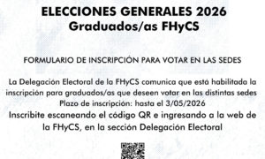 Elecciones Generales 2026 – Graduados FHyCS