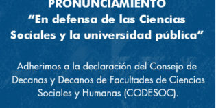Adherimos al pronunciamiento del CODESOC