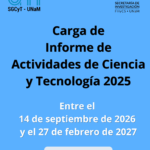 Informe de actividades de ciencia y tecnología 2025