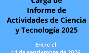 Informe de actividades de ciencia y tecnología 2025