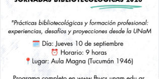 Se vienen las XXII Jornadas Bibliotecológicas 2026